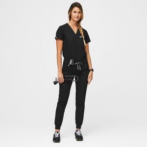 Figs Black Track Pants Joggers